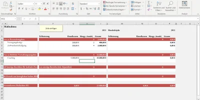 Kostenberechnung auf Excel-Basis